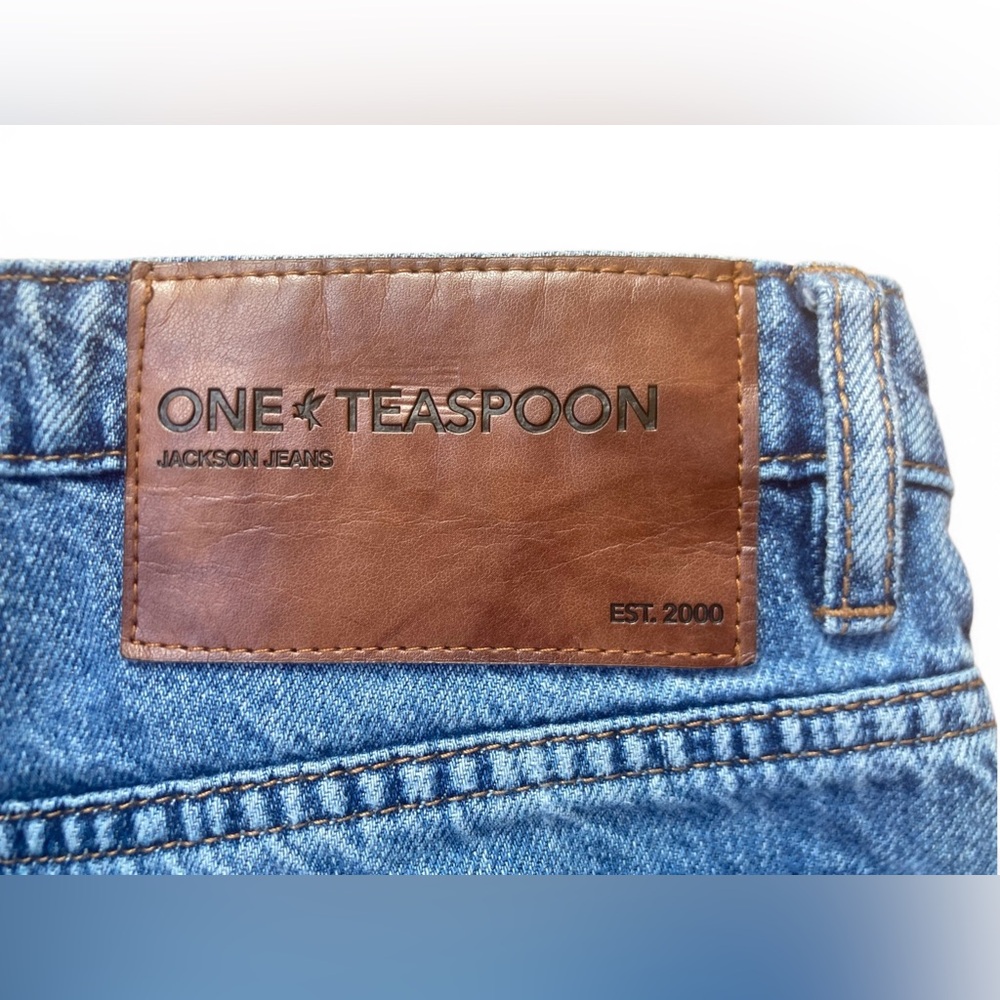 One Teaspoon Women's Wide-Leg Ripped Jeans‎ Blue Size 25 Distressed High-Rise